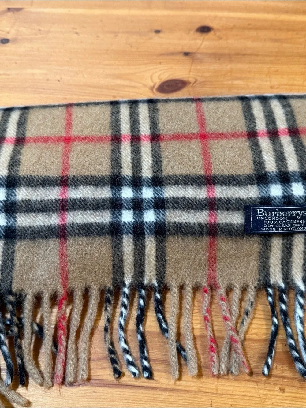 Vintage Burberrys of London 100% Cashmere Nova Check Made In Scotland